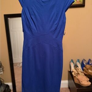 White House Black Market Royal Blue Midi Dress